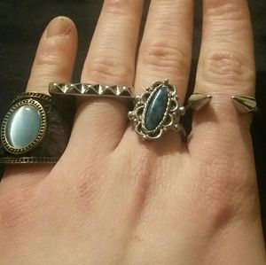 Various sizes ~ bundle of 4 bohemian rings